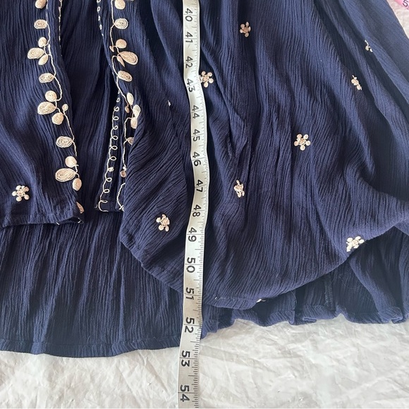 Natural Life Brae Embroidered Navy Midi Maxi Dress Size L - Picture 12 of 12